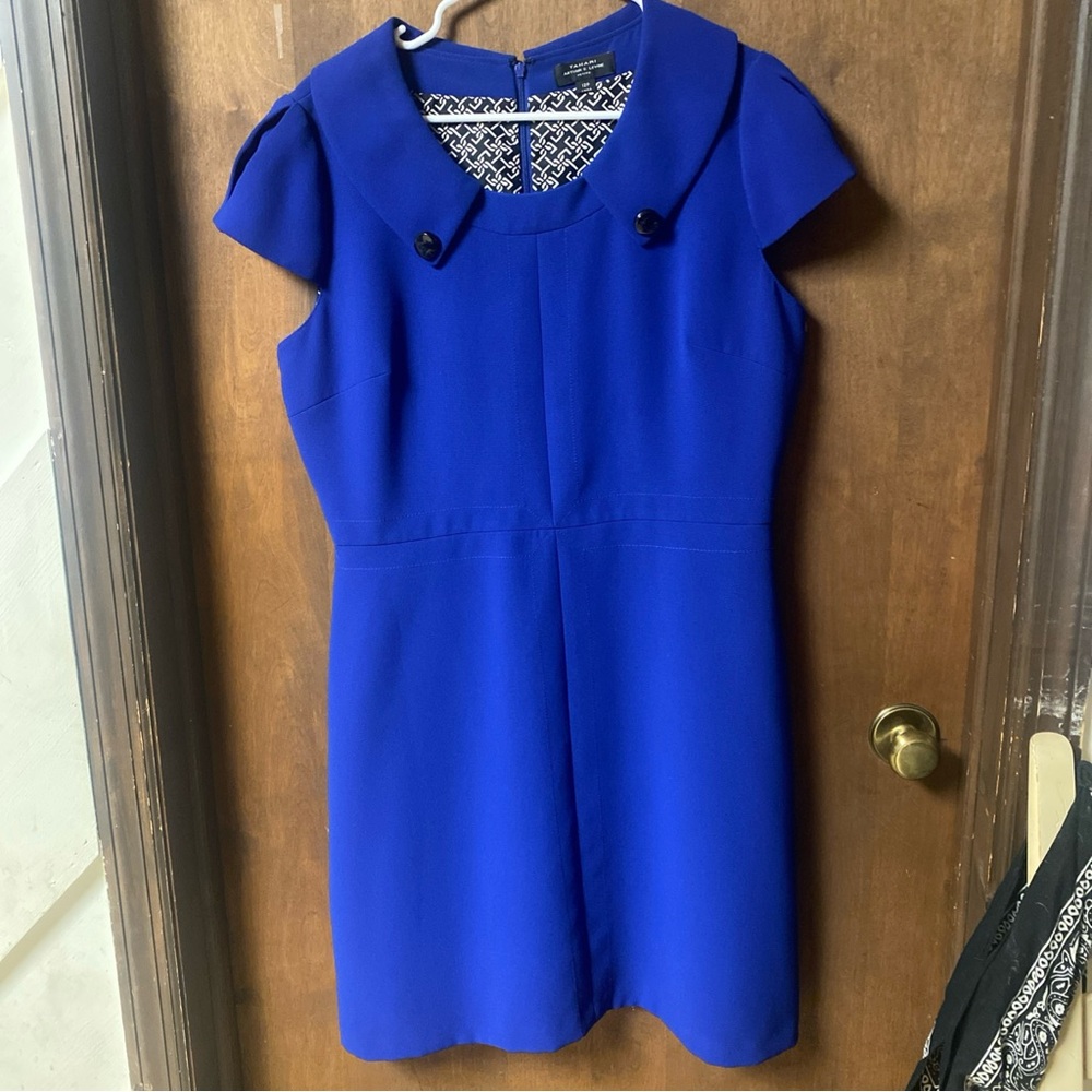 Tahari ASL Royal Blue Midi Dress
